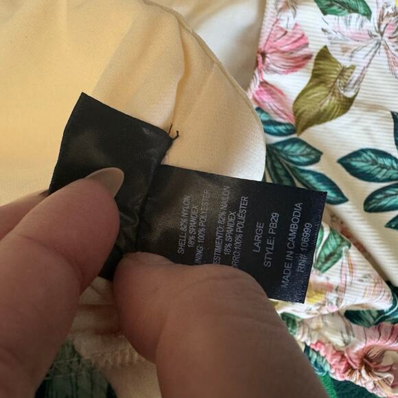 Palisades Beach Club One Piece Swimsuit Floral Tropical Womens size Large - Picture 3 of 4